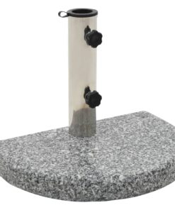 vidaXL Parasol Base Granite 10 kg Curved Grey