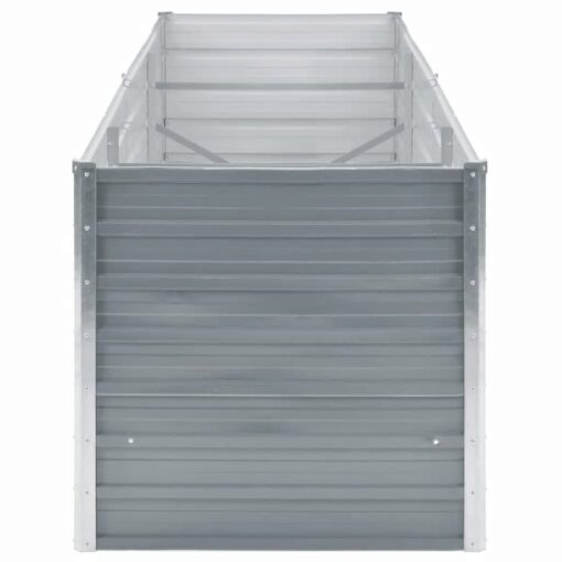 Garden Raised Bed Galvanised Steel 240x80x77 cm Grey - Image 2