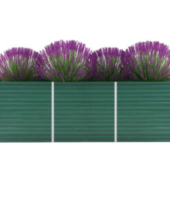 vidaXL Garden Raised Bed Galvanised Steel 240x80x77 cm Green