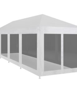 vidaXL Party Tent with 10 Mesh Sidewalls 12x3 m