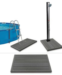 vidaXL Floor Element for Solar Shower Pool Ladder WPC
