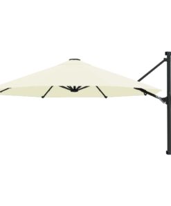 vidaXL Wall-Mounted Parasol with Metal Pole 300 cm Sand