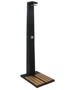 vidaXL Garden Shower Poly Rattan WPC