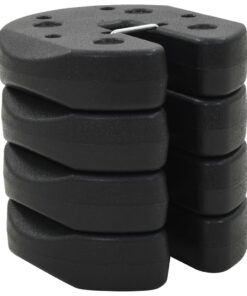 vidaXL Gazebo Weight Plates 4 pcs Black 220x50 mm Concrete