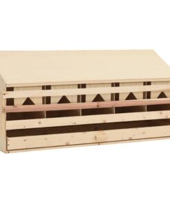 vidaXL Chicken Laying Nest 5 Compartments 117x33x54 cm Solid Pine Wood