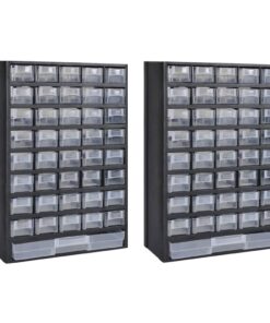 vidaXL 41-Drawer Storage Cabinet Tool Box 2 pcs Plastic