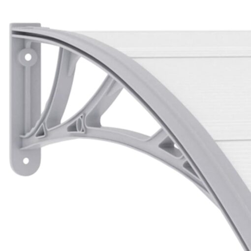 vidaXL Door Canopy Grey 120x100 cm PC - Image 3