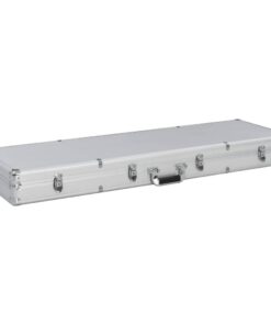 vidaXL Gun Case Silver 118x38x12 cm Aluminium