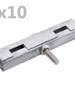 vidaXL Garden U Mat Connector 10 Sets Silver