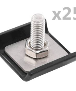 vidaXL Grid Mat Connector 25 Sets Anthracite