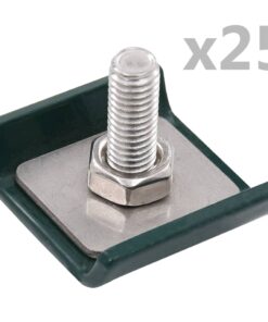 vidaXL Grid Mat Connector 25 Sets Green