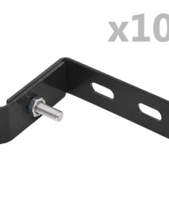 vidaXL Wall Corner Connector 10 Sets Anthracite