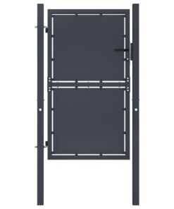 vidaXL Garden Gate Steel 100x125 cm Anthracite