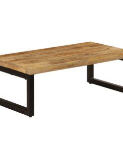 vidaXL Coffee Table 100x50x35 cm Solid Mango Wood and Steel