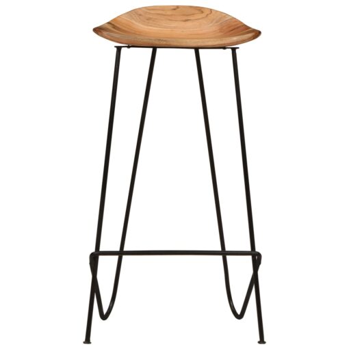 vidaXL Bar Stools 2 pcs Solid Acacia Wood - Image 2