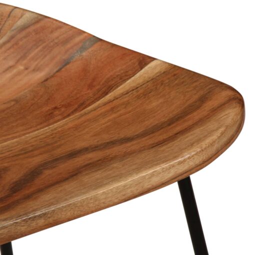 vidaXL Bar Stools 2 pcs Solid Acacia Wood - Image 4