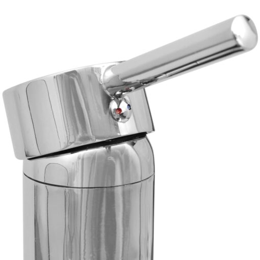 vidaXL Bathroom Faucet Mixer Taps 2 pcs Chrome - Image 2