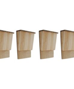 vidaXL Bat Houses 4 pcs 22x12x34 cm Wood