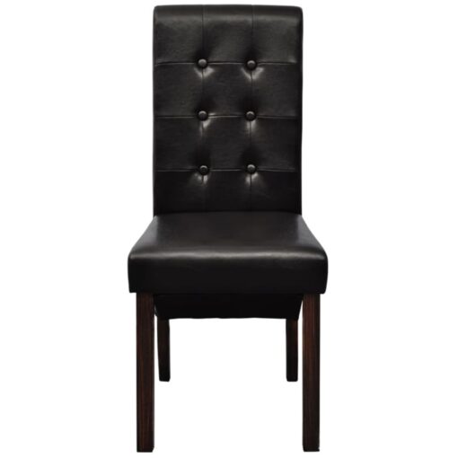 vidaXL Dining Chairs 2 pcs Brown Faux Leather - Image 2