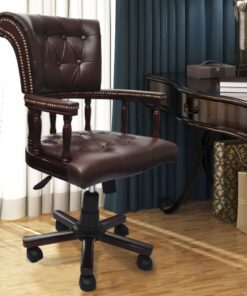 vidaXL Swivel Office Chair Brown