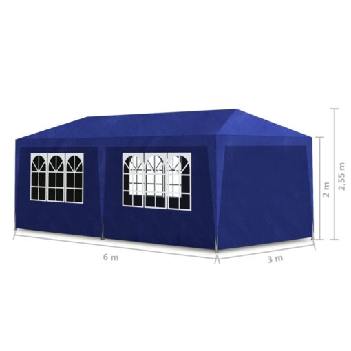 vidaXL Party Tent 3x6 m Blue - Image 4