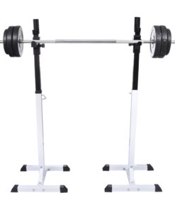 vidaXL Squat Barbell Rack Set