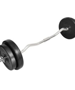 vidaXL Curl Bar with Weights 30kg