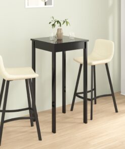 vidaXL Bar Table MDF Black 55x55x107 cm