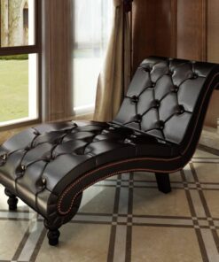 vidaXL Chaise Longue Brown Faux Leather