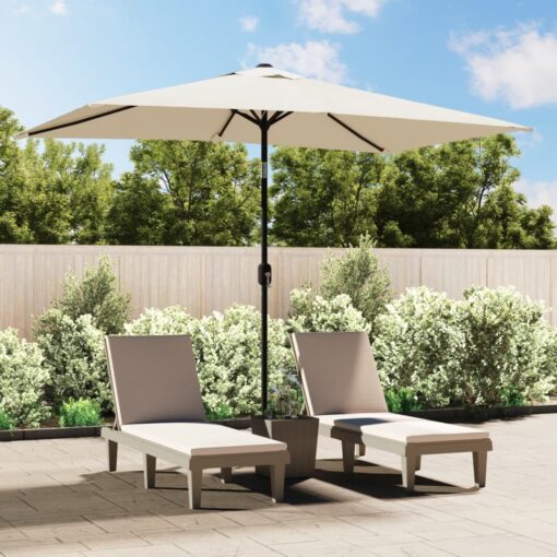 vidaXL Parasol 200 x 300 cm Sand White Rectangular