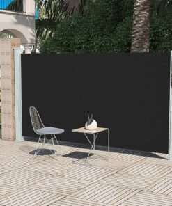 vidaXL Patio Terrace Side awning 160 x 300 cm Black