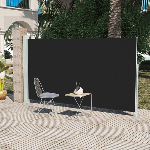 vidaXL Patio Terrace Side awning 160 x 300 cm Black