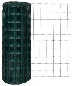 vidaXL Euro Fence Steel 10x1.0 m Green