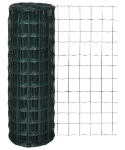 vidaXL Euro Fence Steel 25x0.8 m Green