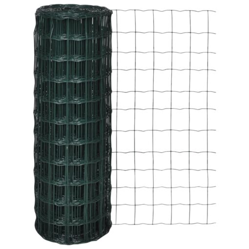 vidaXL Euro Fence Steel 25x0.8 m Green