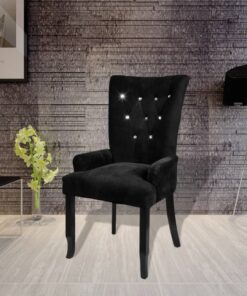 vidaXL Armchair Black Velvet