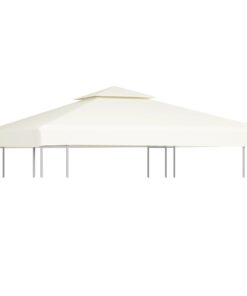 vidaXL Gazebo Cover Canopy Replacement 310 g / m² Cream White 3 x 3 m