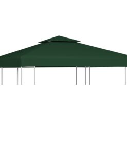 vidaXL Gazebo Cover Canopy Replacement 310 g / m² Green 3 x 3 m