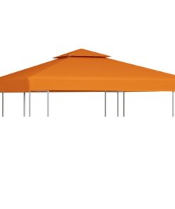 vidaXL Gazebo Cover Canopy Replacement 310 g / m² Orange 3 x 3 m