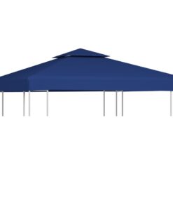 vidaXL Gazebo Cover Canopy Replacement 310 g / m² Dark Blue 3 x 3 m