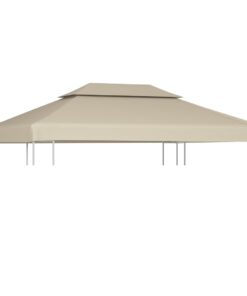 vidaXL Gazebo Cover Canopy Replacement 310 g / m² Beige 3 x 4 m