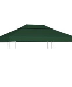 vidaXL Gazebo Cover Canopy Replacement 310 g / m² Green 3 x 4 m