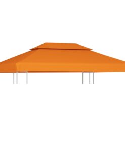 vidaXL Gazebo Cover Canopy Replacement 310 g / m² Orange 3 x 4 m