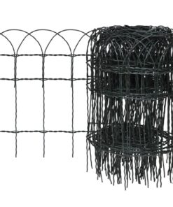 vidaXL Garden Border Fence Powder-coated Iron 25x0.4 m