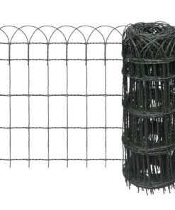 vidaXL Garden Border Fence Powder-coated Iron 10x0.65 m