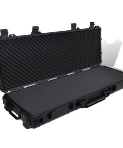 vidaXL Waterproof Plastic Molded Gun Case Trolly Carry Case