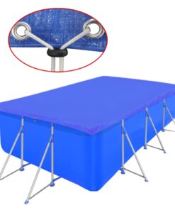 vidaXL Pool Cover PE Rectangular 90 g/sqm 400 x 207 cm