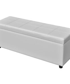 vidaXL Long Storage Bench Wood White