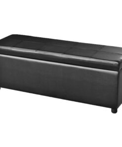 vidaXL Long Storage Bench Wood Black