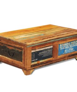 vidaXL Coffee Table with Storage Vintage Reclaimed Wood